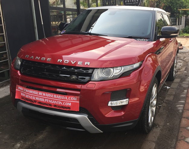 rental sewa range rover evoque merah surabaya