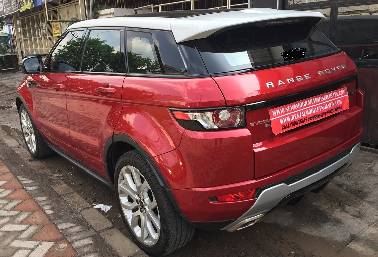 rental sewa range rover evoque merah surabaya