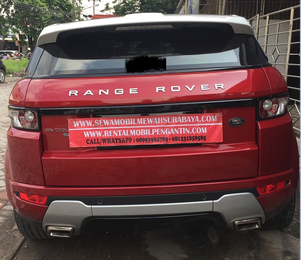 rental sewa range rover evoque merah surabaya