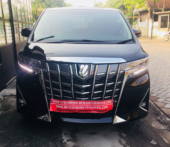 rental sewa mobil alphard facelift hev listrik surabaya