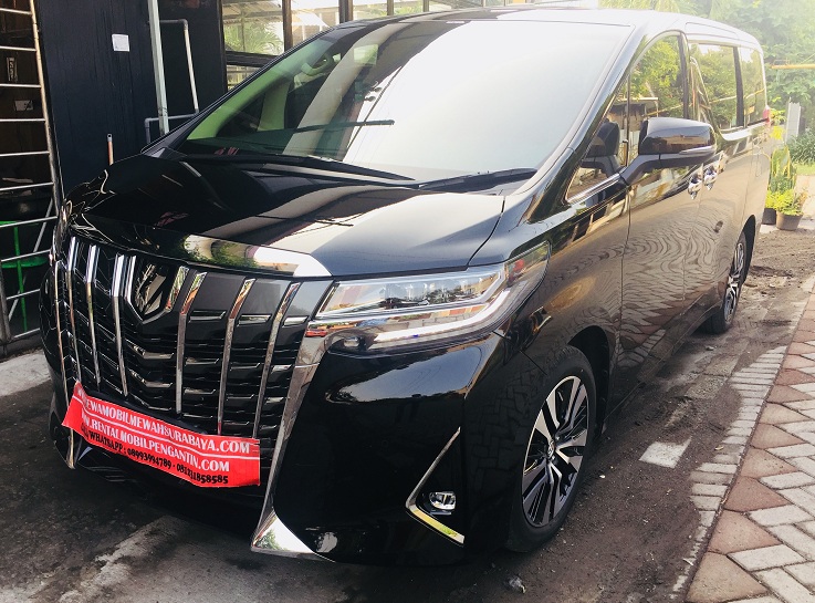 rental sewa mobil alphard facelift hev listrik surabaya