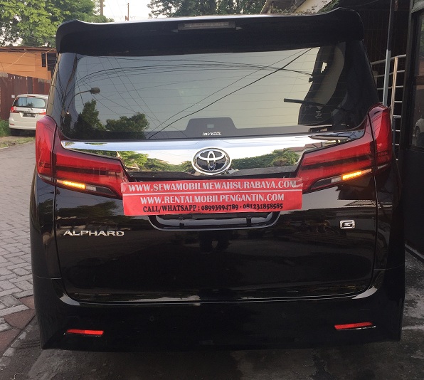 rental sewa mobil alphard facelift hev listrik surabaya