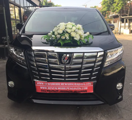sewa mobil pengantin alphard transformer hitam 2017 surabaya