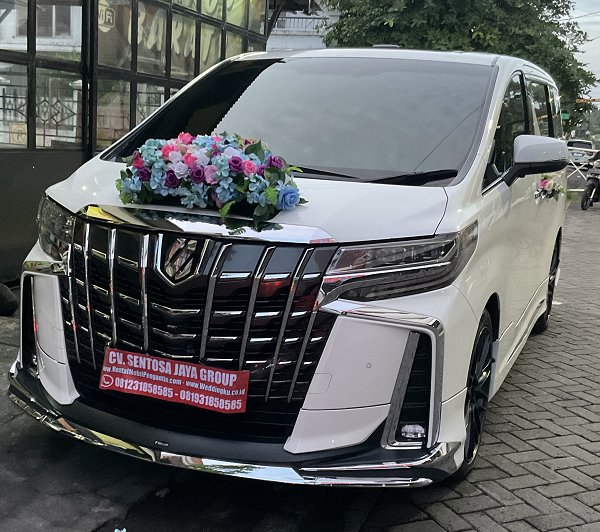 sewa mobil alphard facelift putih terbaik sentosa jaya group