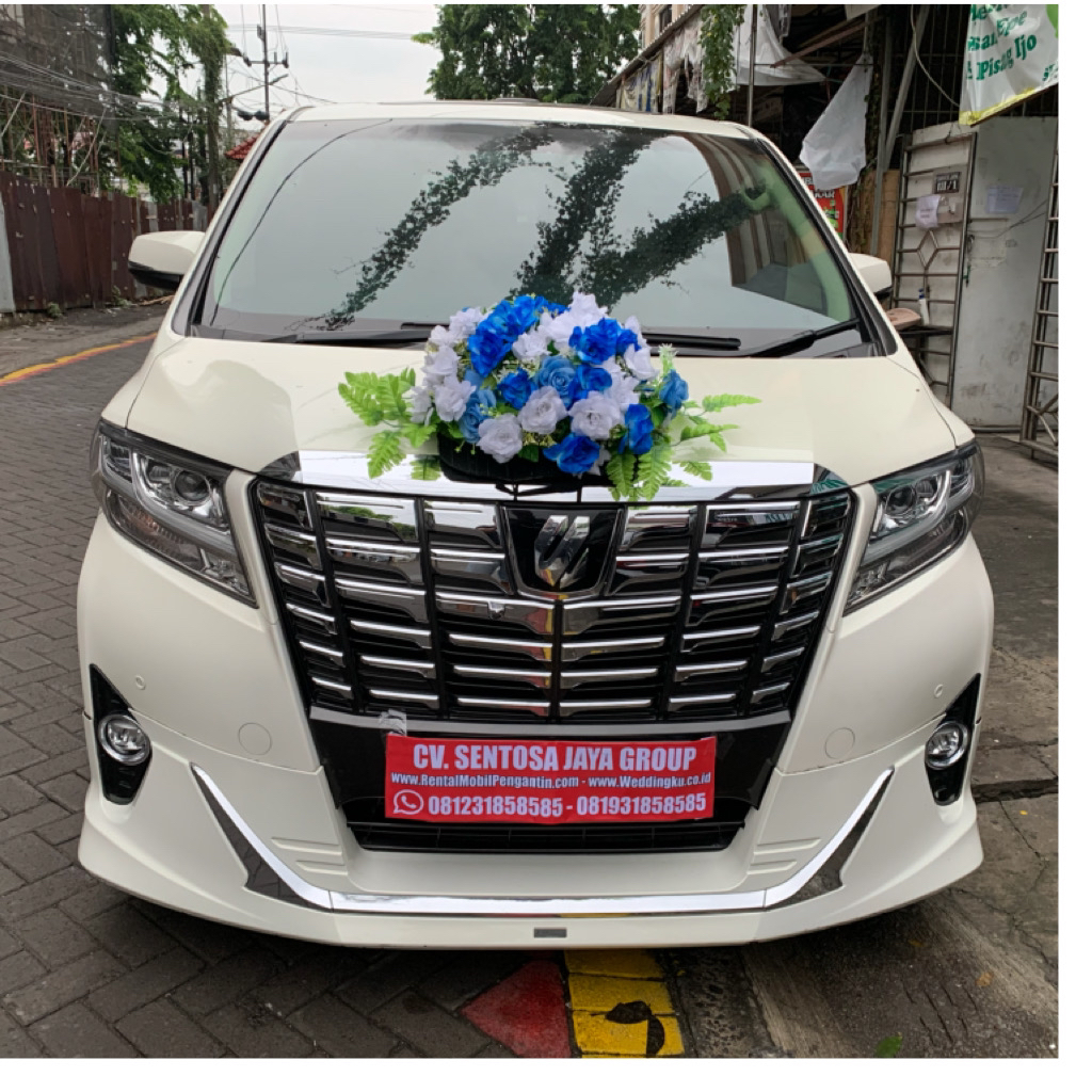 sewa mobil pengantin alphard transformer putih 2017 surabaya