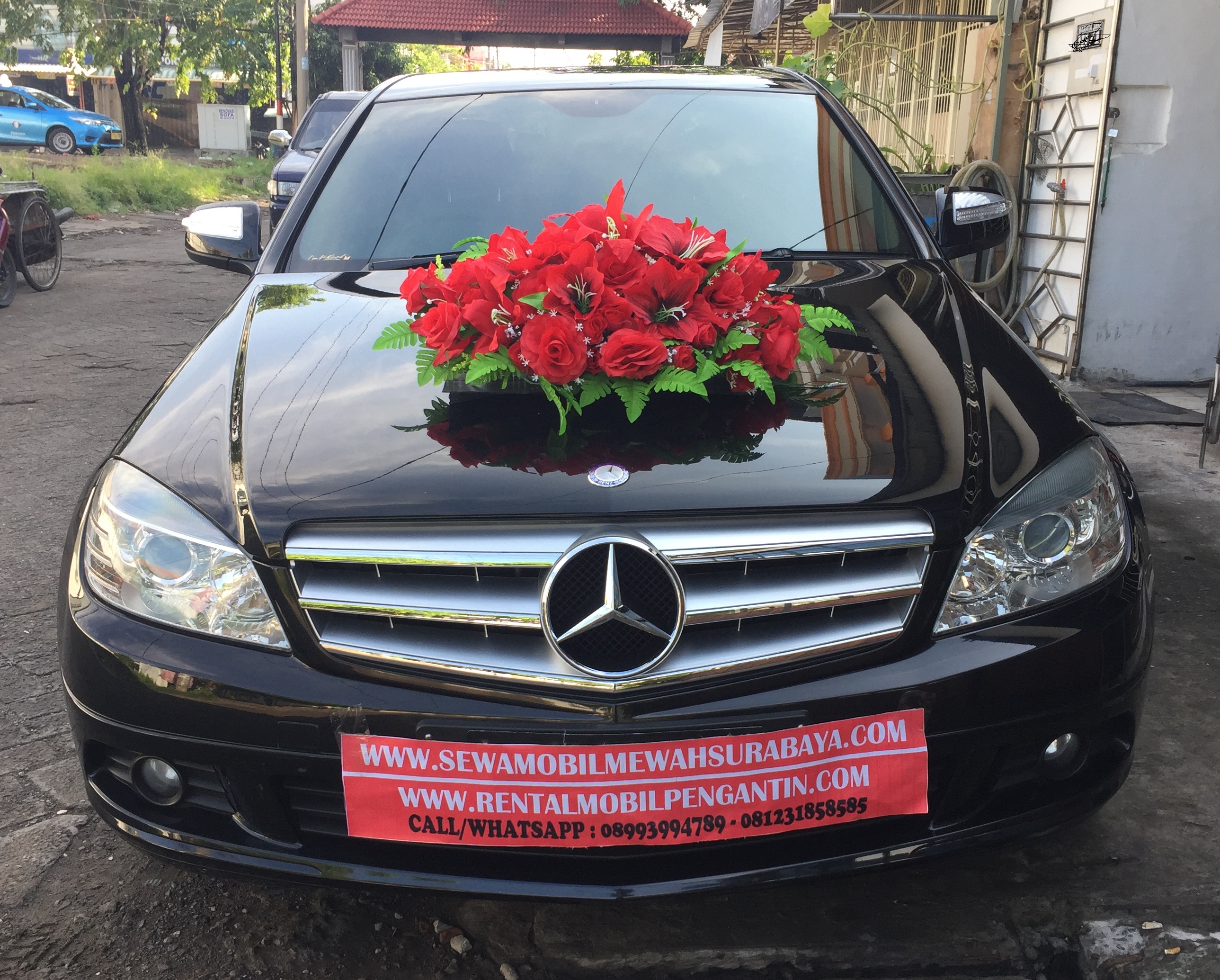 sewa mobil c class hitam classic lama surabaya
