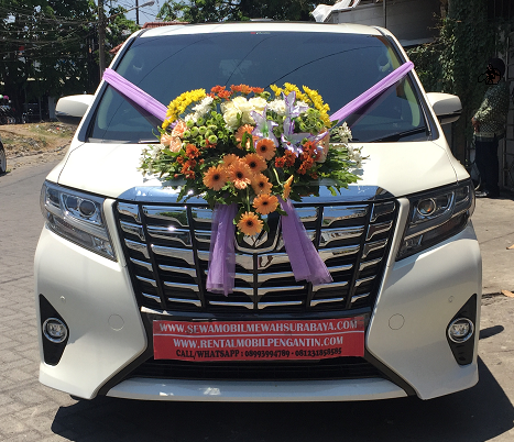 sewa mobil pengantin alphard putih surabaya