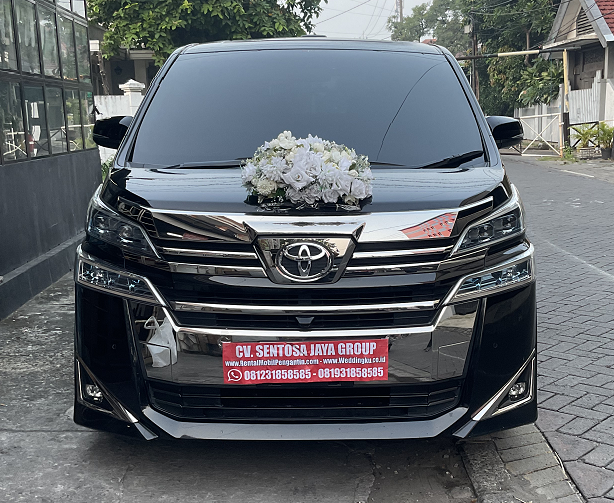 sewa mobil pengantin vellfire transformer hitam surabaya